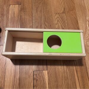 Lovevery wood sliding ball box toy